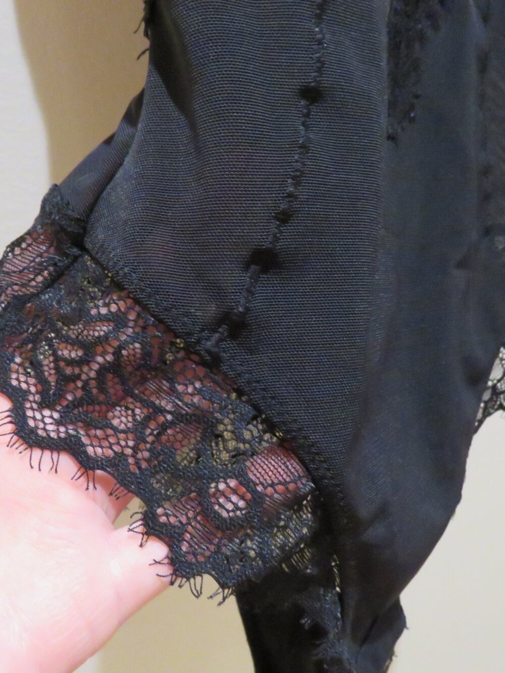 PINSY Smoothing Lace Shapesuit Bodysuit in Black Small Whimsigoth Stretch - Picture 8 of 13